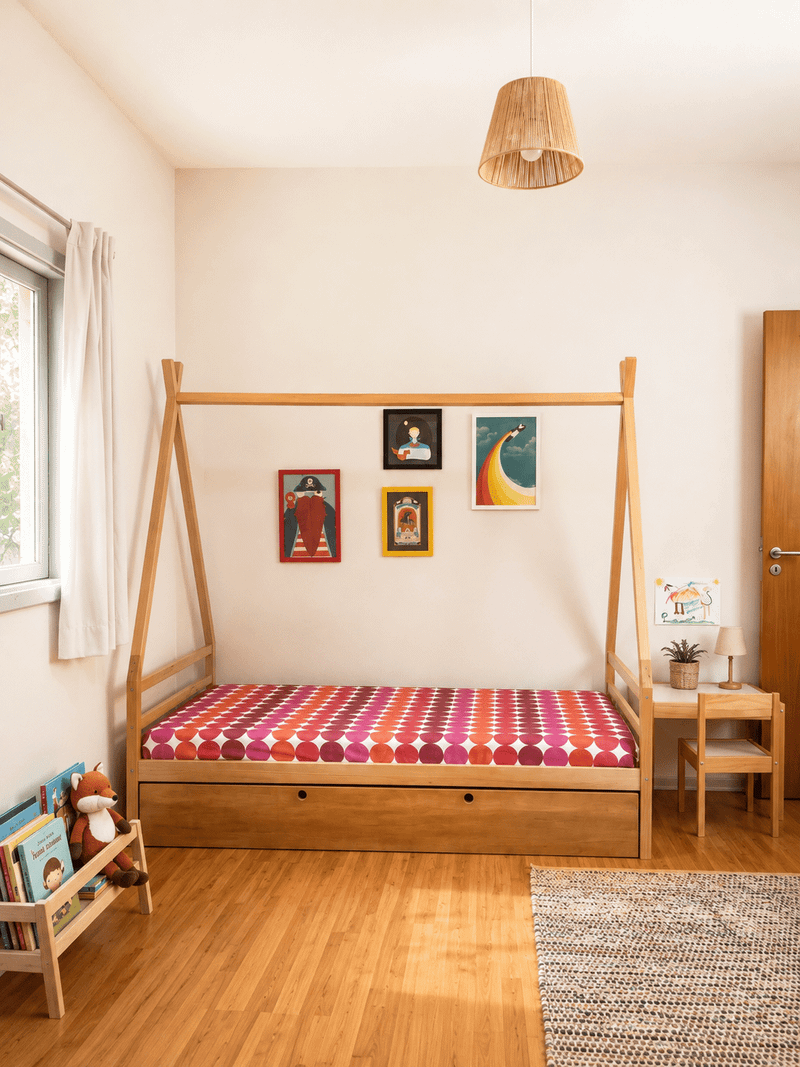 Cama Cabana Solteiro com Bicama ou Gavetas | Oka