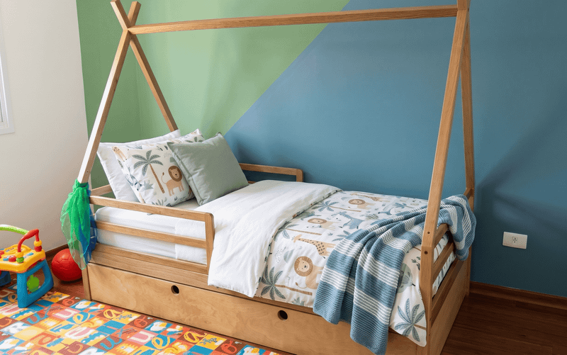 Cama Cabana Solteiro com Bicama ou Gavetas | Oka