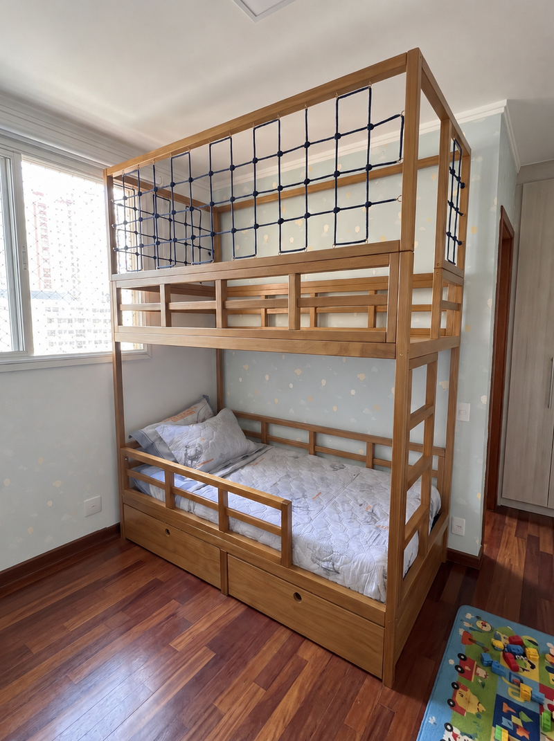 Beliche KW com Mezanino com Gavetas ou Cama Auxiliar