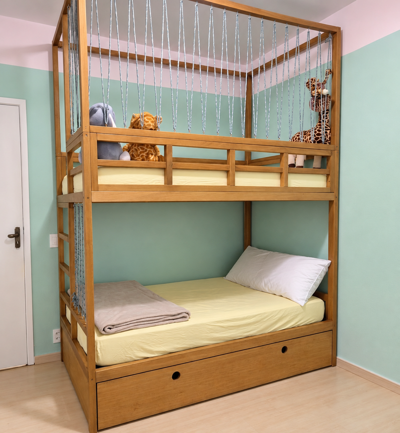 Beliche KW com Mezanino com Gavetas ou Cama Auxiliar