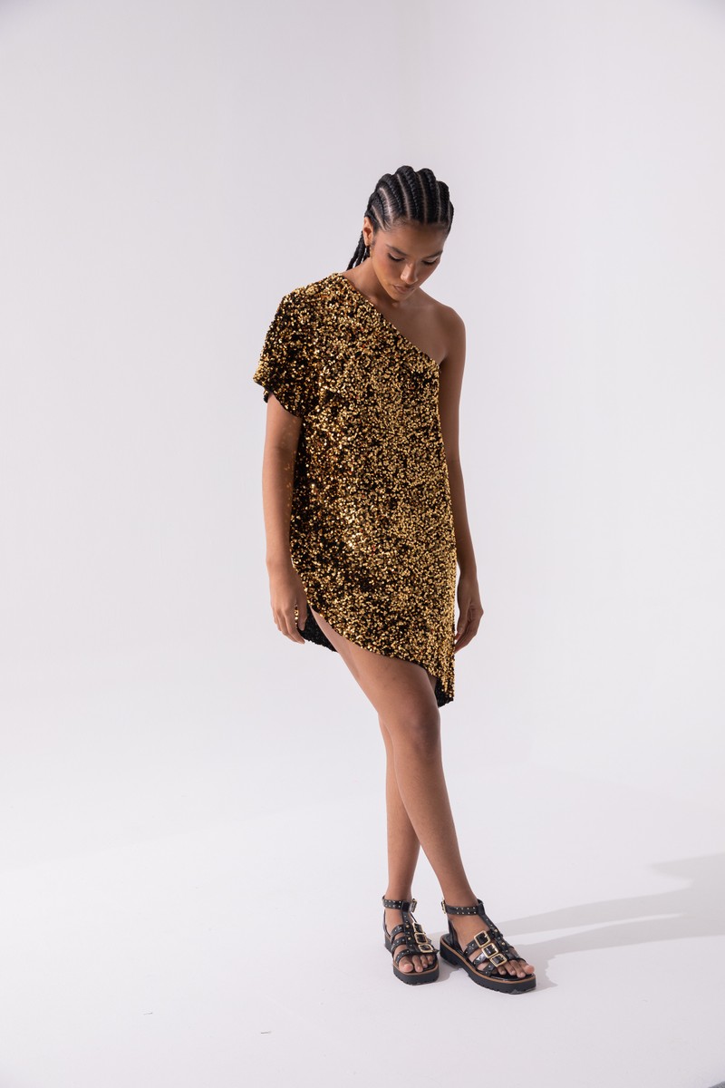 DRESS GOLD BLACK