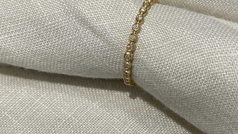 Wish Aliança Contas com diamantes