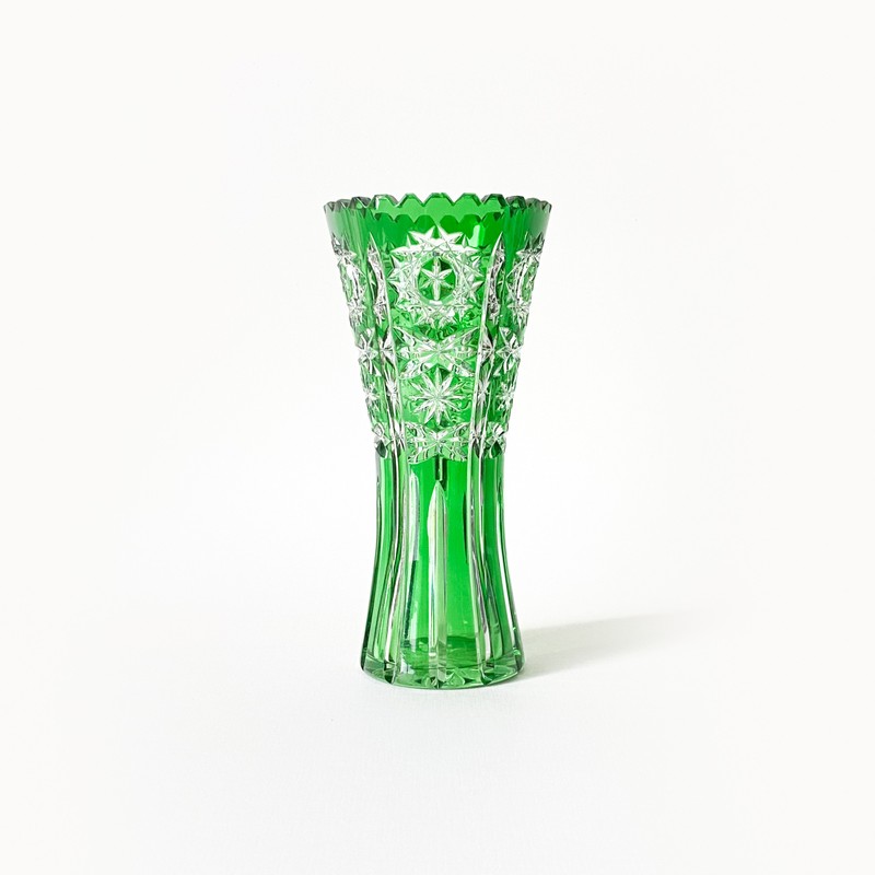 VASO DE CRISTAL VERDE - BOHEMIA1