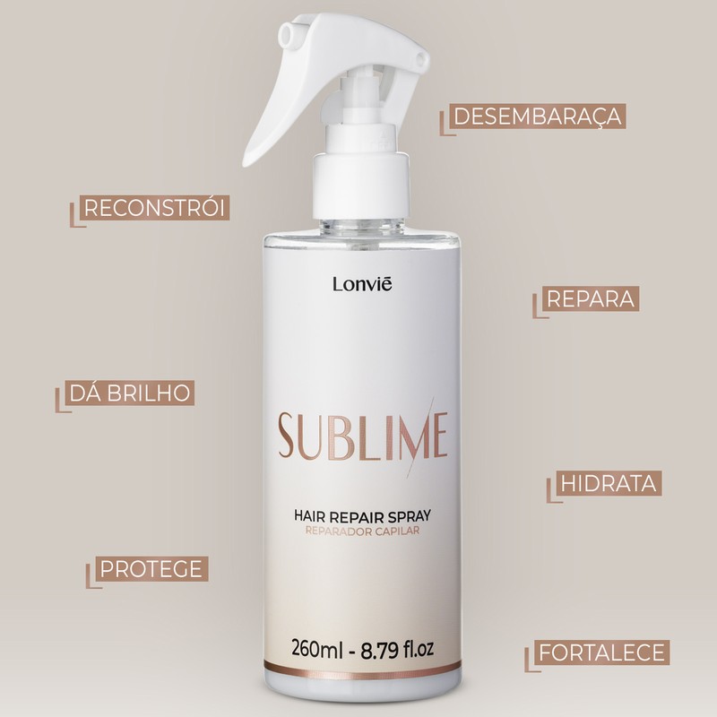 Leave-in Sublime Lonvié - Uso Obrigatório Reconstrutor Capilar 260ml