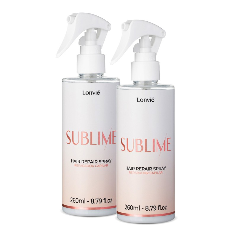 Kit 2 Leave-in Sublime Lonvié - Uso Obrigatório Reconstrutor Capilar 260ml