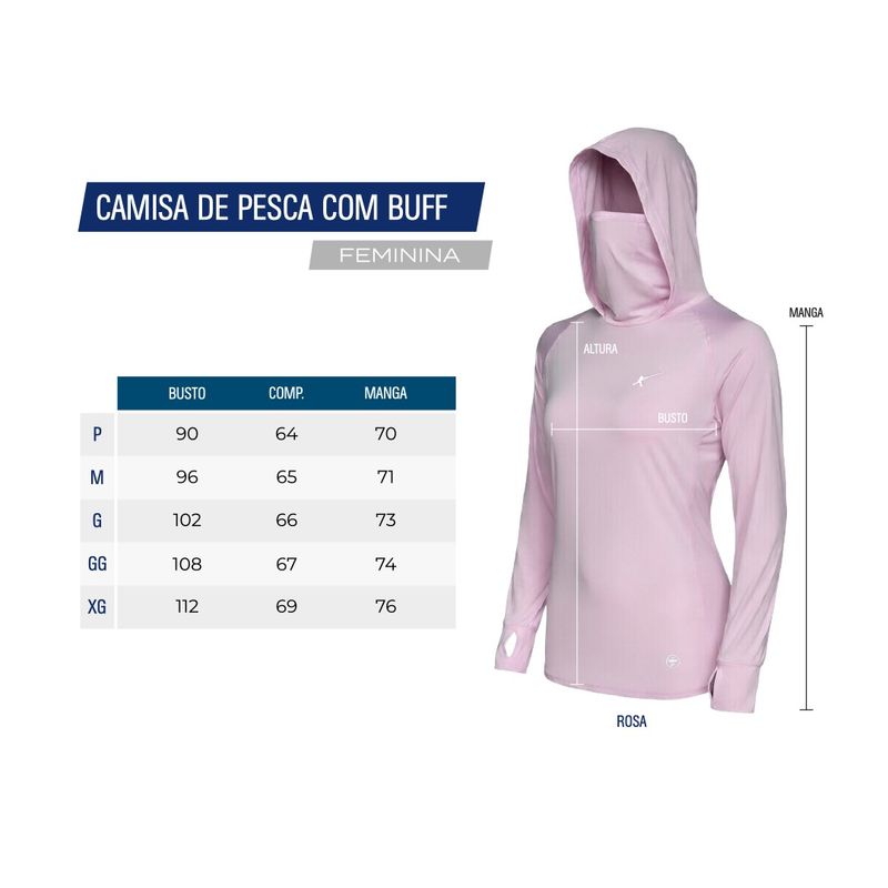 Camisa de Pesca c/ Buff Fem.