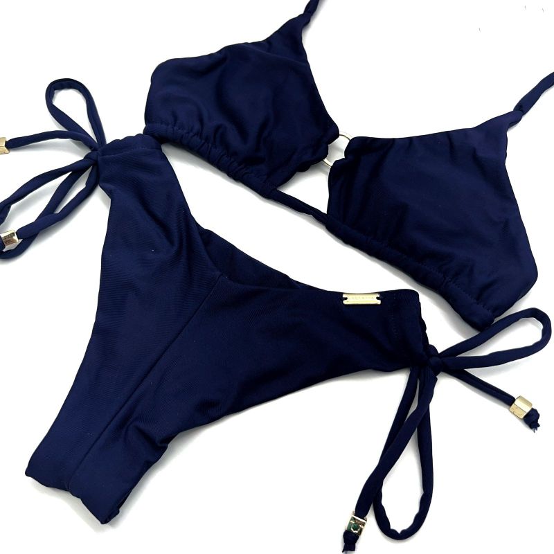 Conjunto Tiras Azul Marinho Liso