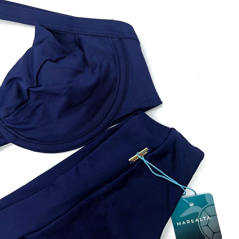 Conjunto Retrô Azul Marinho Liso