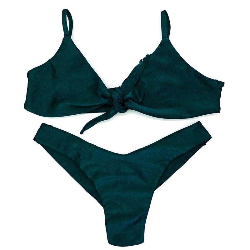 Conjunto Laço Verde Musgo Glow