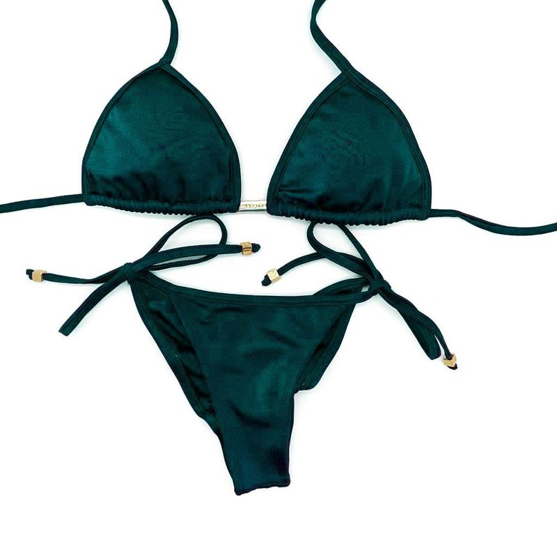 Conjunto Cortininha Verde Musgo Glow