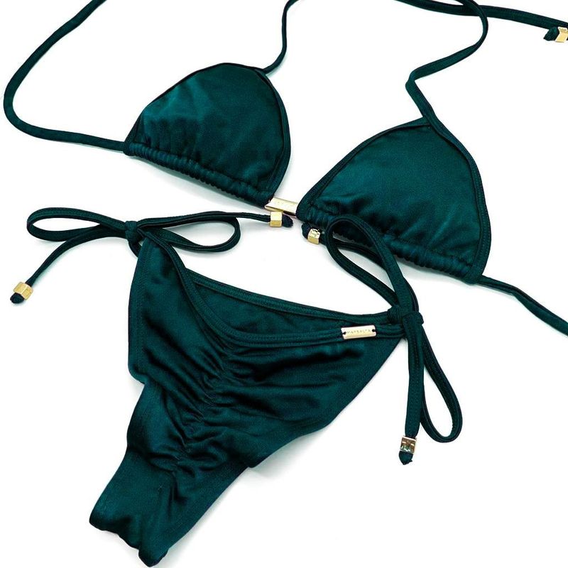 Conjunto Cortininha Verde Musgo Glow