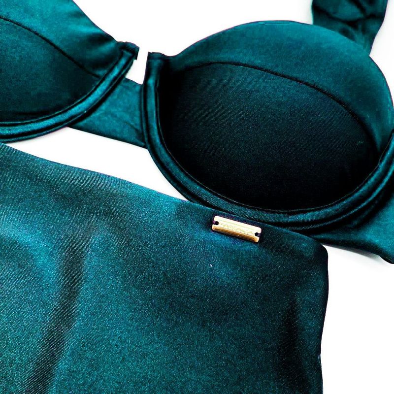 Conjunto Concha Verde Musgo Glow