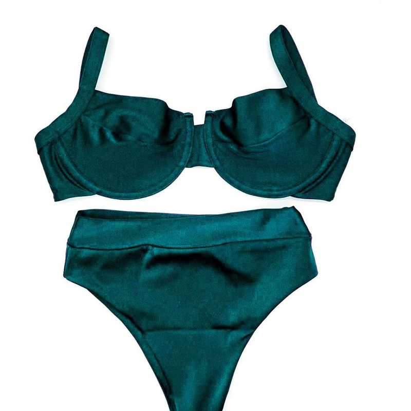 Conjunto Retrô Verde Musgo Glow
