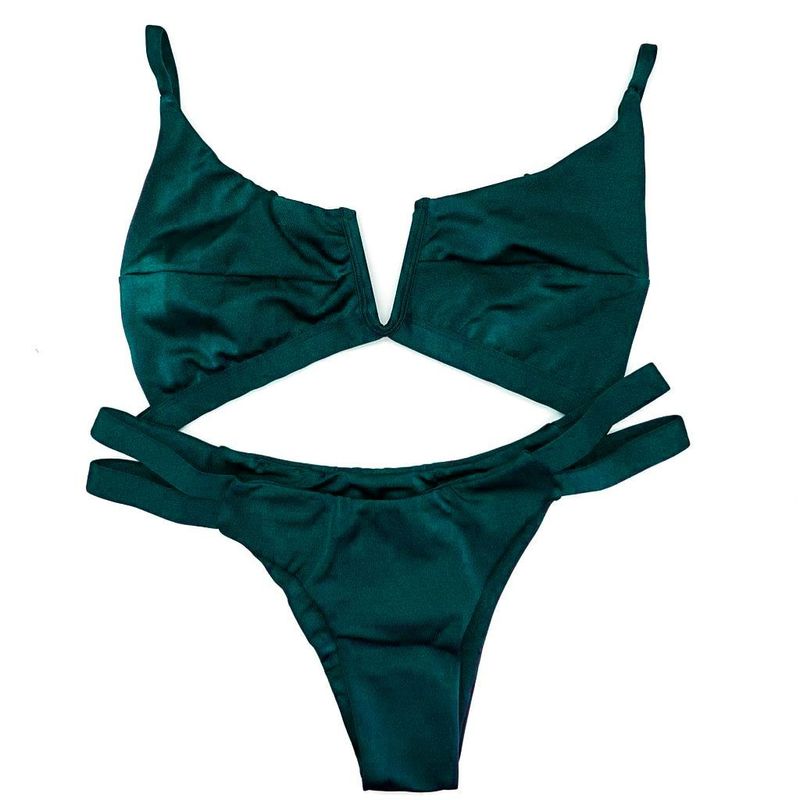 Conjunto Maldivas Verde Musgo Glow