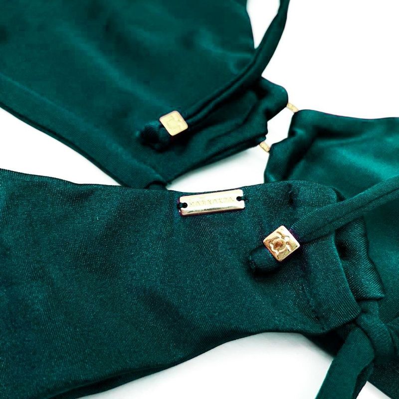 Calcinha Asa Delta Tiras Verde Musgo Glow