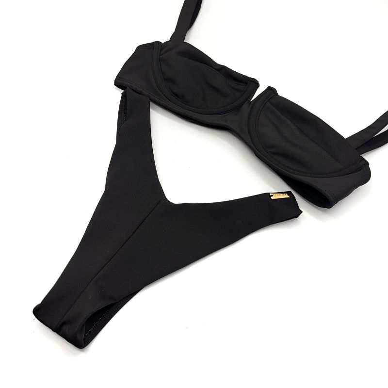 Conjunto Bahamas Preto Liso