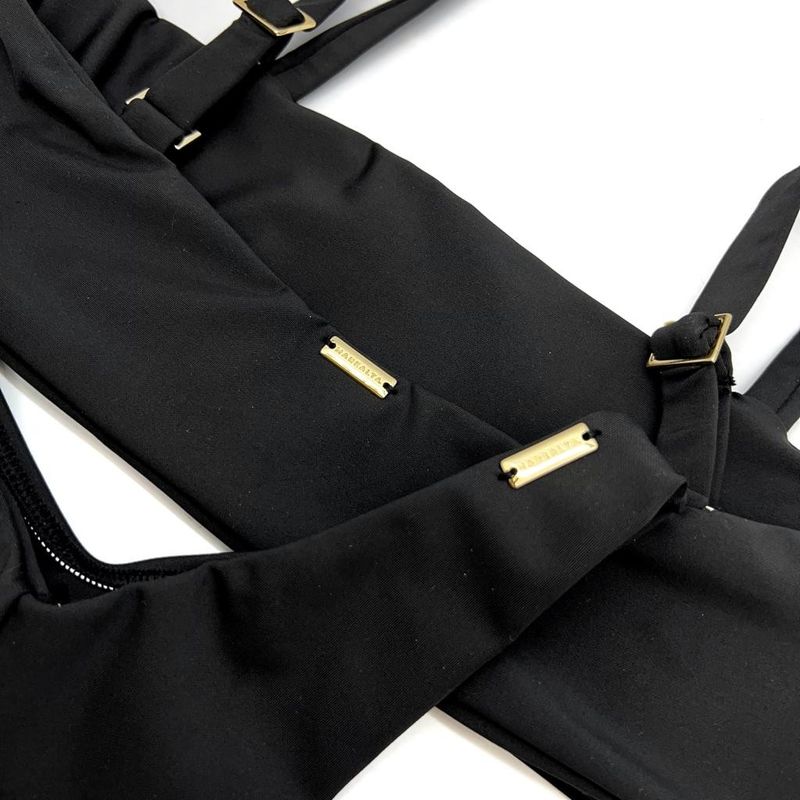 Top Faixa Luxo Preto Liso