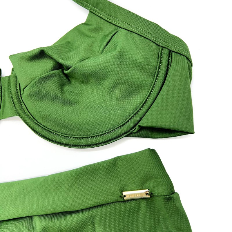 Calcinha Hot Pants Tradicional Verde Oliva Liso