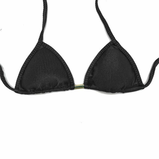 Top Cortininha Preto Canelado