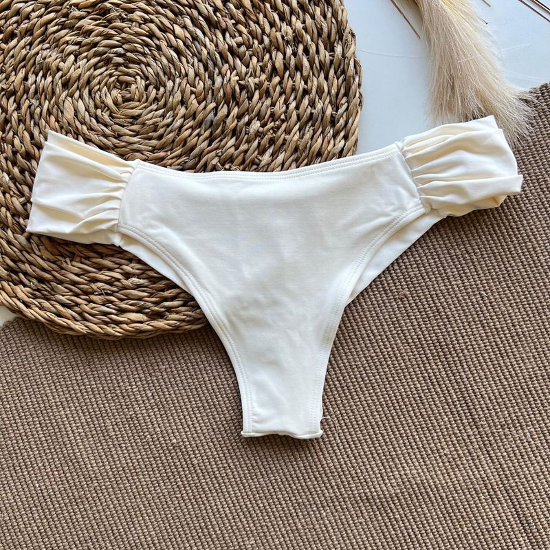 Calcinha Tira Larga Off White Liso