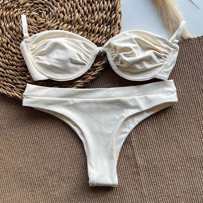 Conjunto Hawaii Meia Taça Off White Liso
