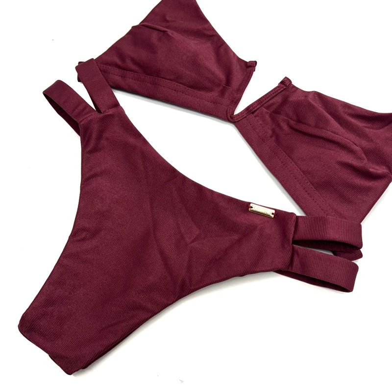 Calcinha Maldivas Berry Canelado