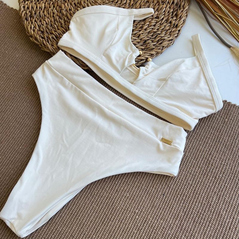 Conjunto Santorini Off White Liso