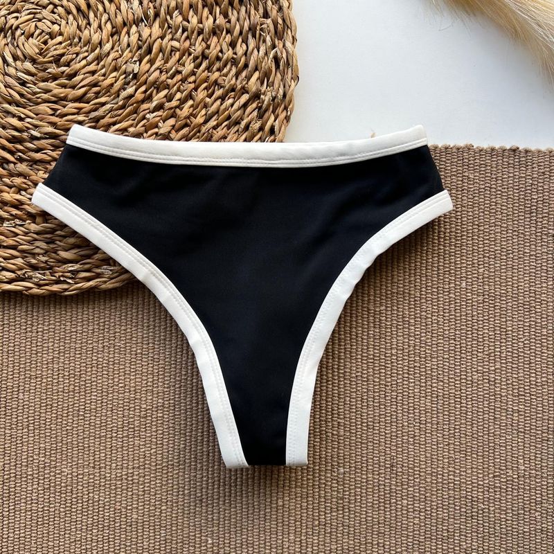 Calcinha Mônaco Duo / Preto e Off White