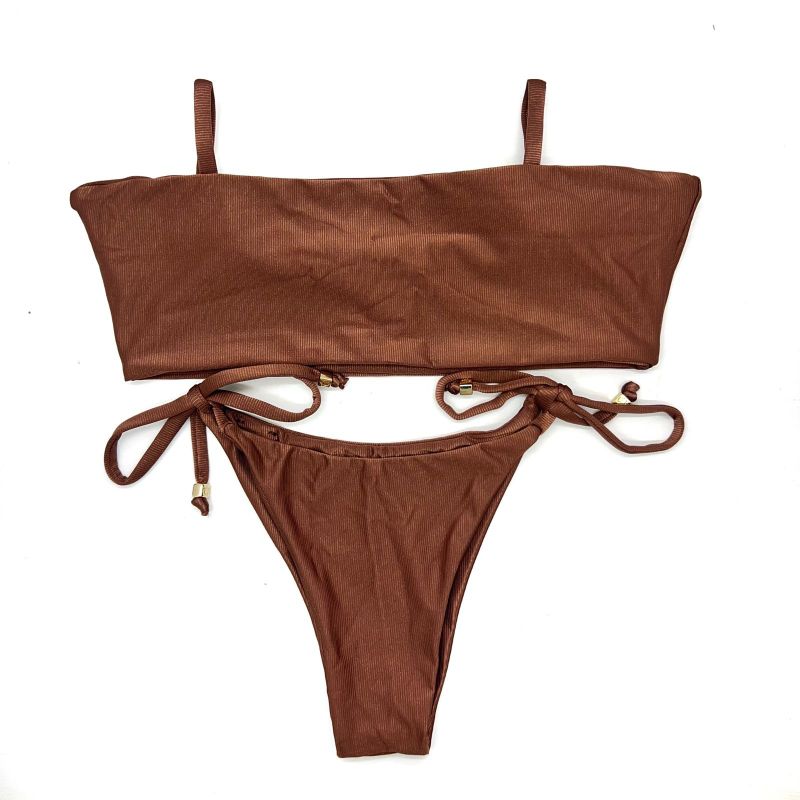 Conjunto Faixa Marrom Avelã Canelado