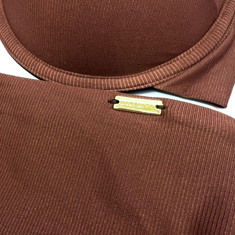Conjunto Concha Marrom Avelã Canelado