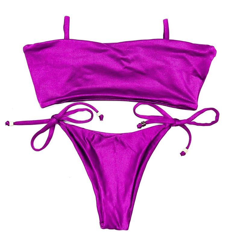 Conjunto Faixa Fucsia Canelado