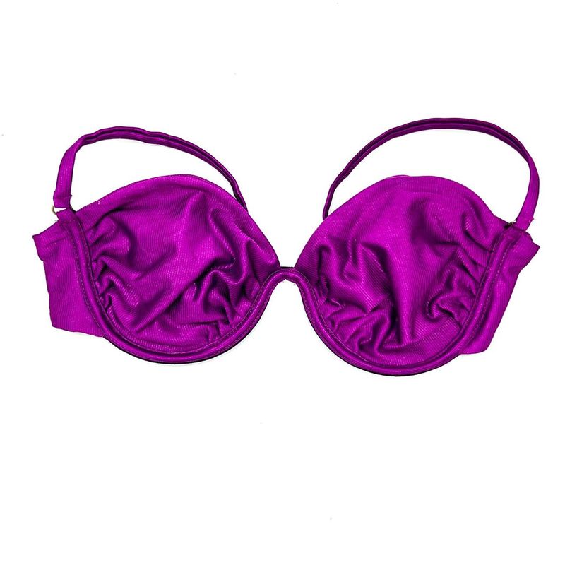 Top Hawaii Meia Taça Fucsia Canelado