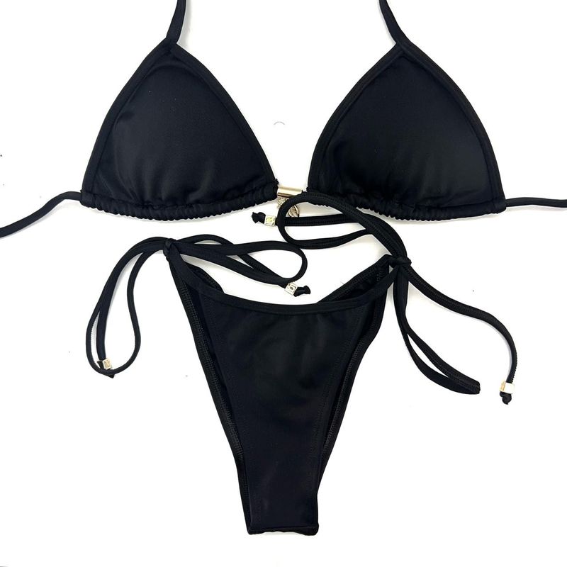 Conjunto Cortininha Preto Liso