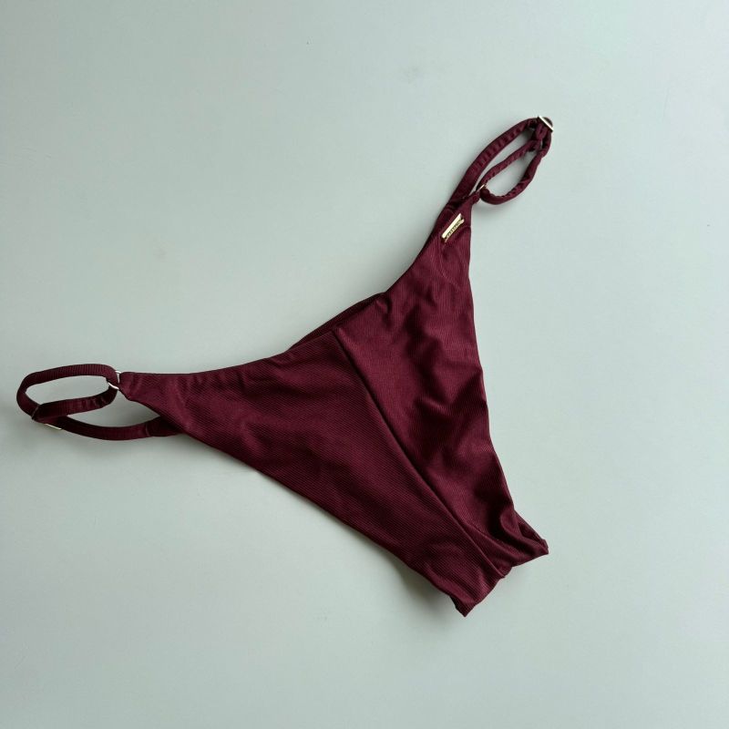 (GG) Berry Canelado - Calcinha fixa GG (veste GG e G, regula)