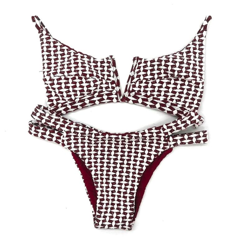 Conjunto Maldivas Crochete Cereja