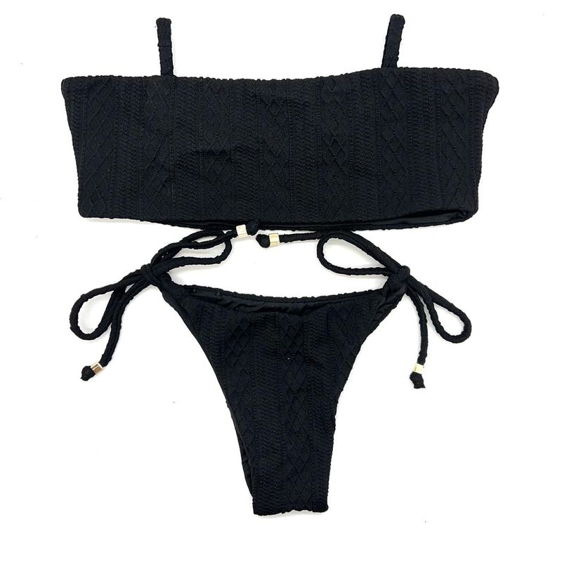 Conjunto Faixa Crochete All Black