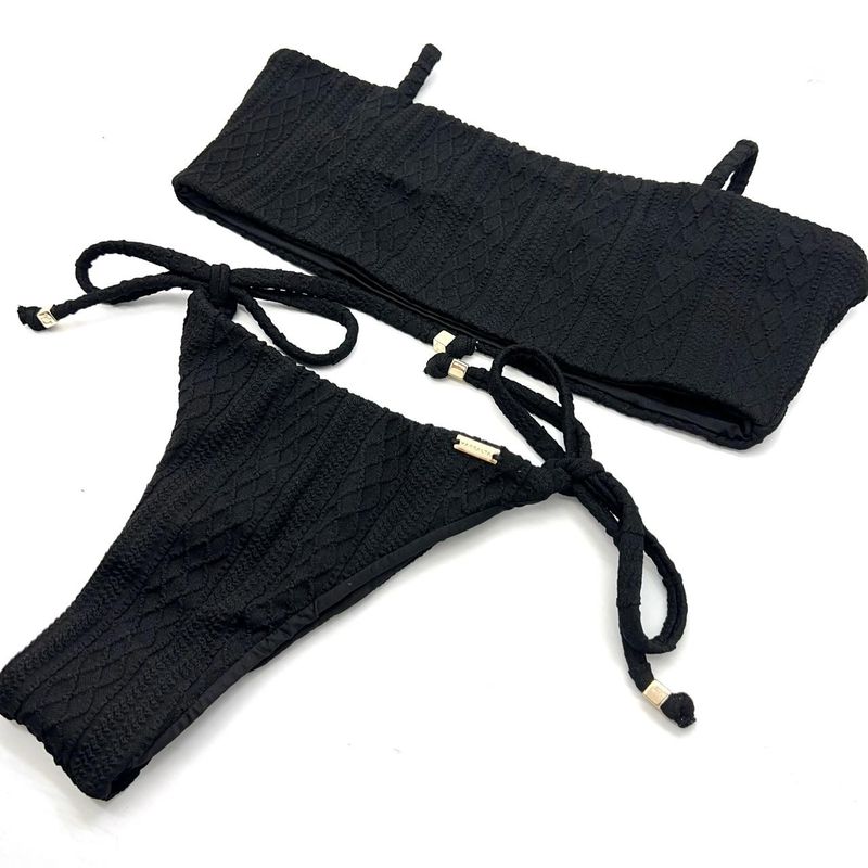 Conjunto Faixa Crochete All Black