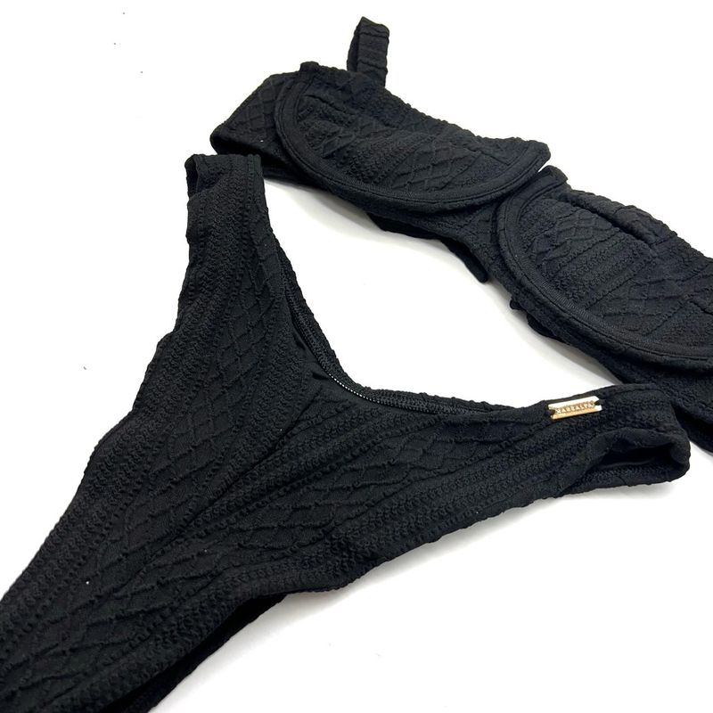 Conjunto Bahamas Crochete All Black