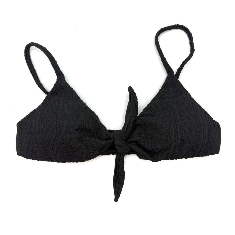 Top Laço Crochete All Black
