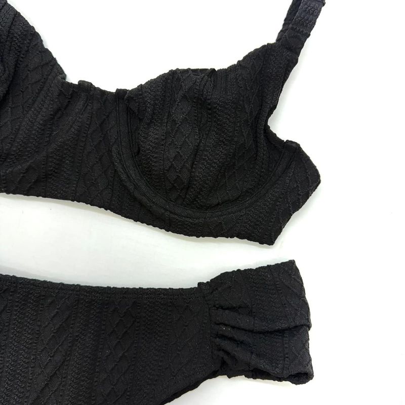Calcinha Tira Larga Crochete All Black