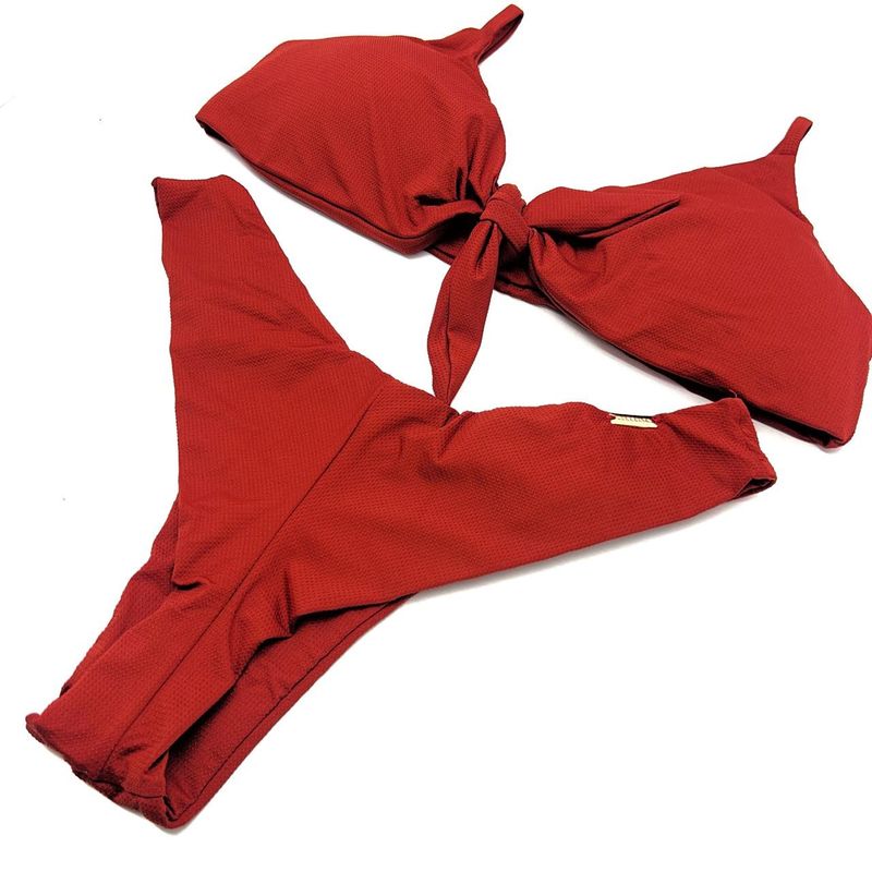 Calcinha Asa Delta Vermelho Dots