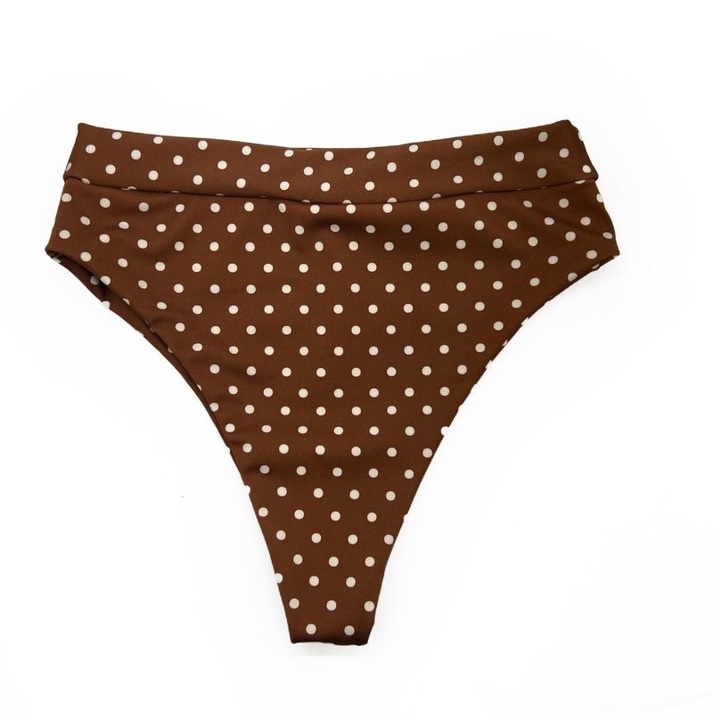 Calcinha Hot Pants Tradicional Poá Marrom