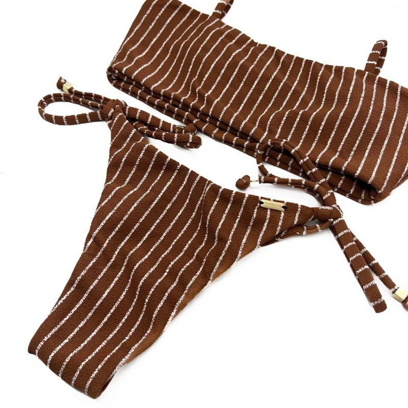 Conjunto Faixa Caramelo Listrado