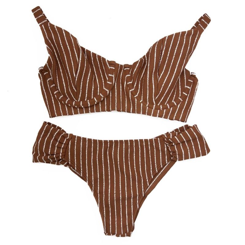 Conjunto Confy Caramelo Listrado