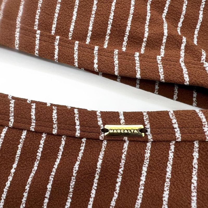 Conjunto Mônaco Caramelo Listrado