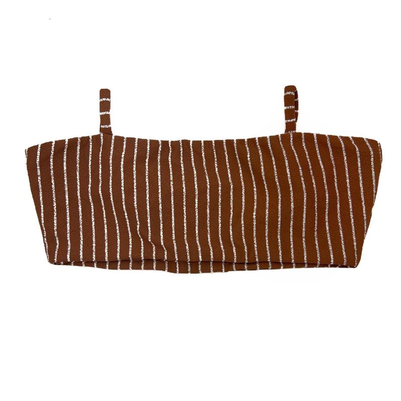Top Faixa Caramelo Listrado