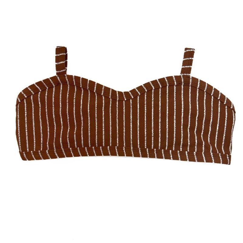 Top Mônaco Caramelo Listrado