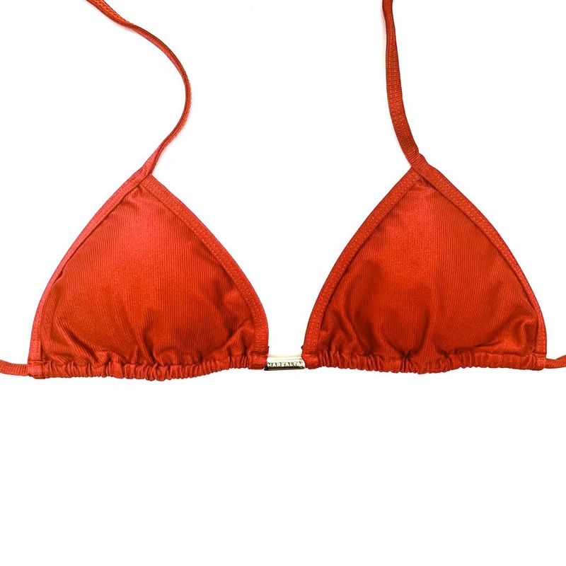 Top Cortininha Laranja Canelado