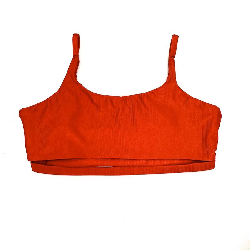 Top Ousadia Laranja Canelado