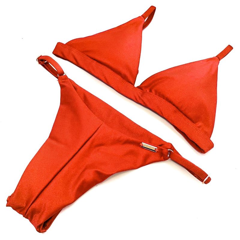 Conjunto Fixo Laranja Canelado
